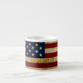 Tasse Expresso Drapeau USA / Grunged (Devant)