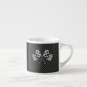 Tasse Expresso Drapeaux de course sur bandes de fibre de carbone  (Droite)