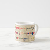 Tasse Expresso Drapeaux, insignes (Devant droit)