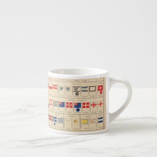 Tasse Expresso Drapeaux, insignes (Droite)
