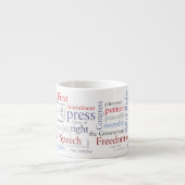 Tasse Expresso Droites de premier amendement de liberté de parole (Devant)