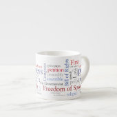 Tasse Expresso Droites de premier amendement de liberté de parole (Devant droit)