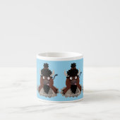 Tasse Expresso Drôle dessin animé de bison de buffle (Devant)