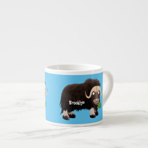 Tasse Expresso Drôle dessin animé de boeuf musqué