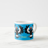 Tasse Expresso Drôle dessin animé de Magpie australienne (Devant droit)