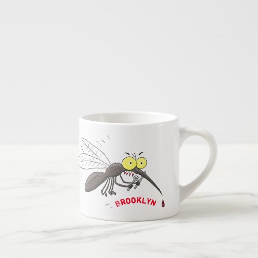 Tasse Expresso Drôle dessin d'insecte moustique (Droite)