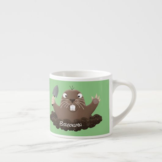 Tasse Expresso Drôle gopher de poche creusant dessin dessin de de (Droite)