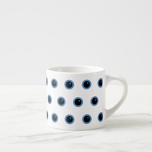 Tasse Expresso Drôle Maigre Yeux Bleus (Droite)