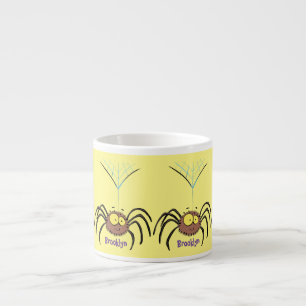 Tasse Expresso Drôle mignon dessin animé d'araignée moelleuse