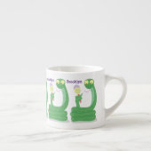 Tasse Expresso Drôle serpent vert avec caricature maraca (Droite)