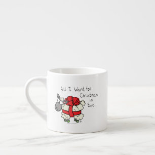 Tasse Expresso Drôle Vacances Mignonne Mouton de Noël Carton