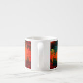 Tasse Expresso Eau Orange Rouge Bleu moderne Art Abstrait Motif (Dos)