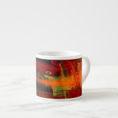 Tasse Expresso Eau Orange Rouge Bleu moderne Art Abstrait Motif (Devant droit)