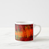 Tasse Expresso Eau Orange Rouge Bleu moderne Art Abstrait Motif (Droite)