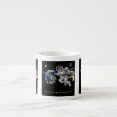Tasse Expresso Écureuil dans l'espace (Devant)
