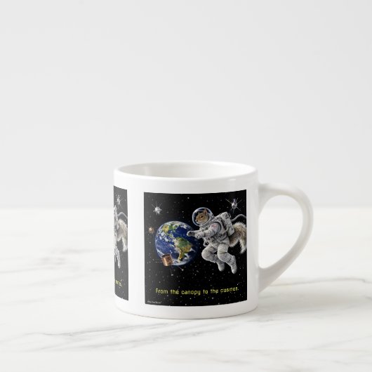 Tasse Expresso Écureuil dans l'espace (Droite)