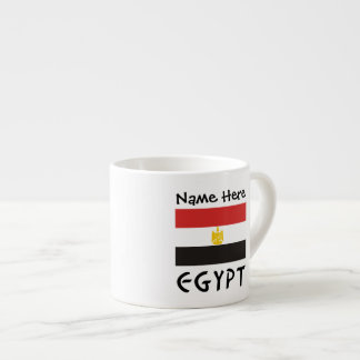 Tasse Expresso Egypte Drapeau Égyptien Nom Personnalisé