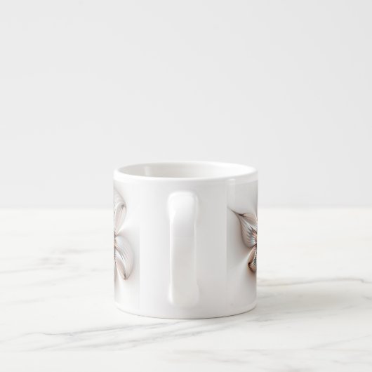 Tasse Expresso Élégance florale Art Abstrait fractal moderne (Dos)