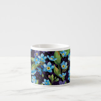 Tasse Expresso Elégance Oublier-Me-Pas Motif Floral