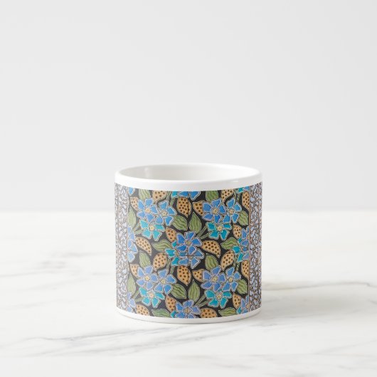 Tasse Expresso Élégant Fleur Bleu Périwinkle Floral Classic (Devant)