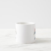 Tasse Expresso Élégant floral grand-mère personnalisé (Devant)