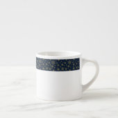 Tasse Expresso Elegant Gold Snowflake Winter Pattern (Droite)