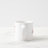 Tasse Expresso Élégant Monogramme blanc moderne (Dos)
