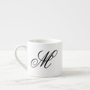 Tasse Expresso Élégant Monogramme initial