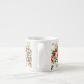 Tasse Expresso Elégant motif floral avec élément de design Rose (Dos)