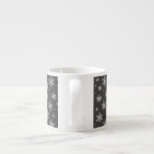 Tasse Expresso Elegant Silver Snowflake | Winter Holiday  (Dos)