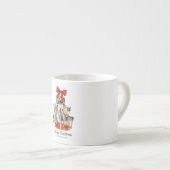Tasse Expresso Elégante aquarelle Bow rouge famille sapin de Noël (Devant droit)