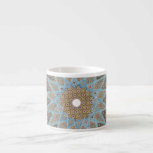 Tasse Expresso Élégante décoration orientale arabesque bleu persa (Devant)