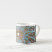 Tasse Expresso Élégante décoration orientale arabesque bleu persa (Devant droit)