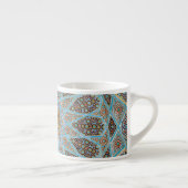 Tasse Expresso Élégante décoration orientale arabesque bleu persa (Droite)