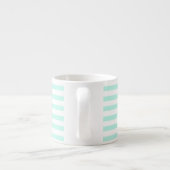 Tasse Expresso Élégantes rayures Turquoises et blanches (Dos)