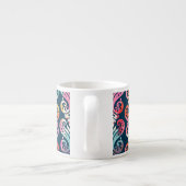 Tasse Expresso Éléments décoratifs, design motif polyvalent. (Dos)