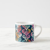 Tasse Expresso Éléments décoratifs, design motif polyvalent. (Droite)