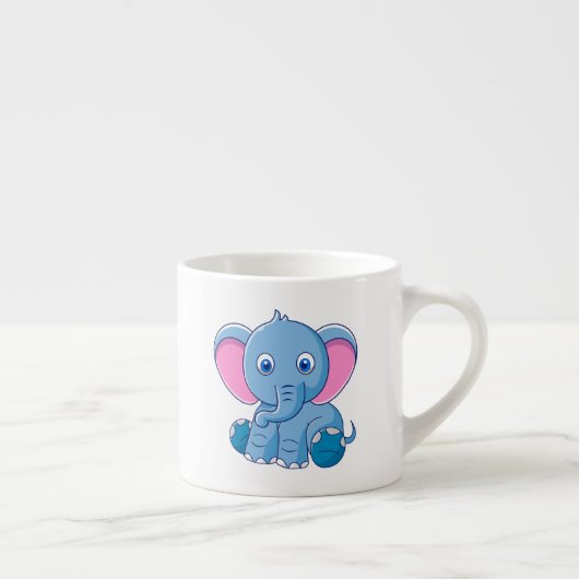 Tasse Expresso Eléphant Bébé mignon (Droite)