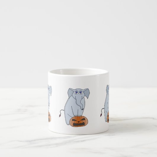 Tasse Expresso Eléphant citrouille (Devant)