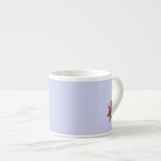 Tasse Expresso Elfe avec boîte rouge gauche espresso mule (Devant droit)