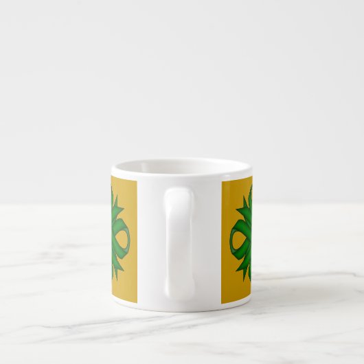 Tasse Expresso Emerald Green Clover Rbn Tmpl par Kenneth Yoncich (Dos)