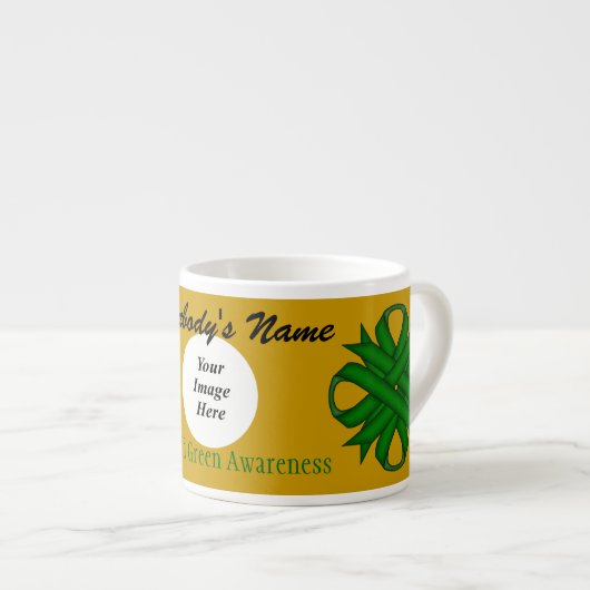 Tasse Expresso Emerald Green Clover Rbn Tmpl par Kenneth Yoncich (Devant droit)