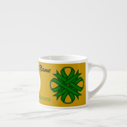 Tasse Expresso Emerald Green Clover Rbn Tmpl par Kenneth Yoncich (Droite)