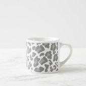 Tasse Expresso Empreinte de léopard blanc et gris (Droite)