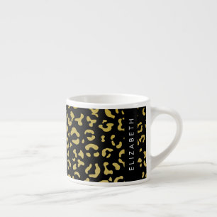 Tasse Expresso Empreinte de léopard, Leopard d'or, Parties scinti