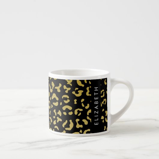 Tasse Expresso Empreinte de léopard, Leopard d'or, Parties scinti (Droite)