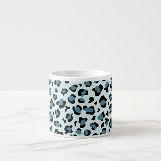 Tasse Expresso Empreinte de léopard, Spots de léopard, Leopard bl (Devant)