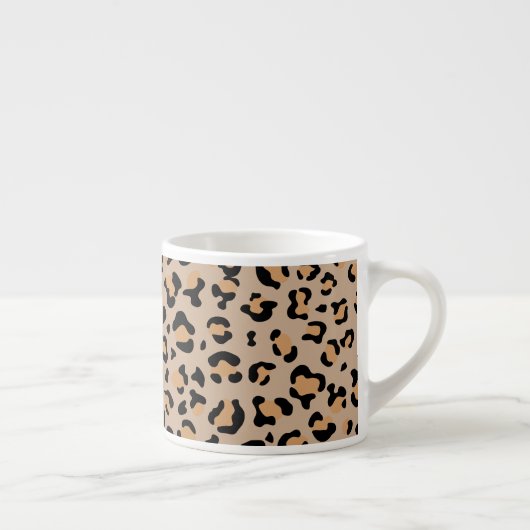 Tasse Expresso Empreinte de léopard, Spots de léopard, Leopard Br (Droite)