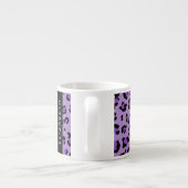 Tasse Expresso Empreinte de léopard, Spots, Leopard Violet, Votre (Dos)
