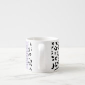 Tasse Expresso Empreinte de léopard, Spots, Noir Et Blanc, Votre (Dos)